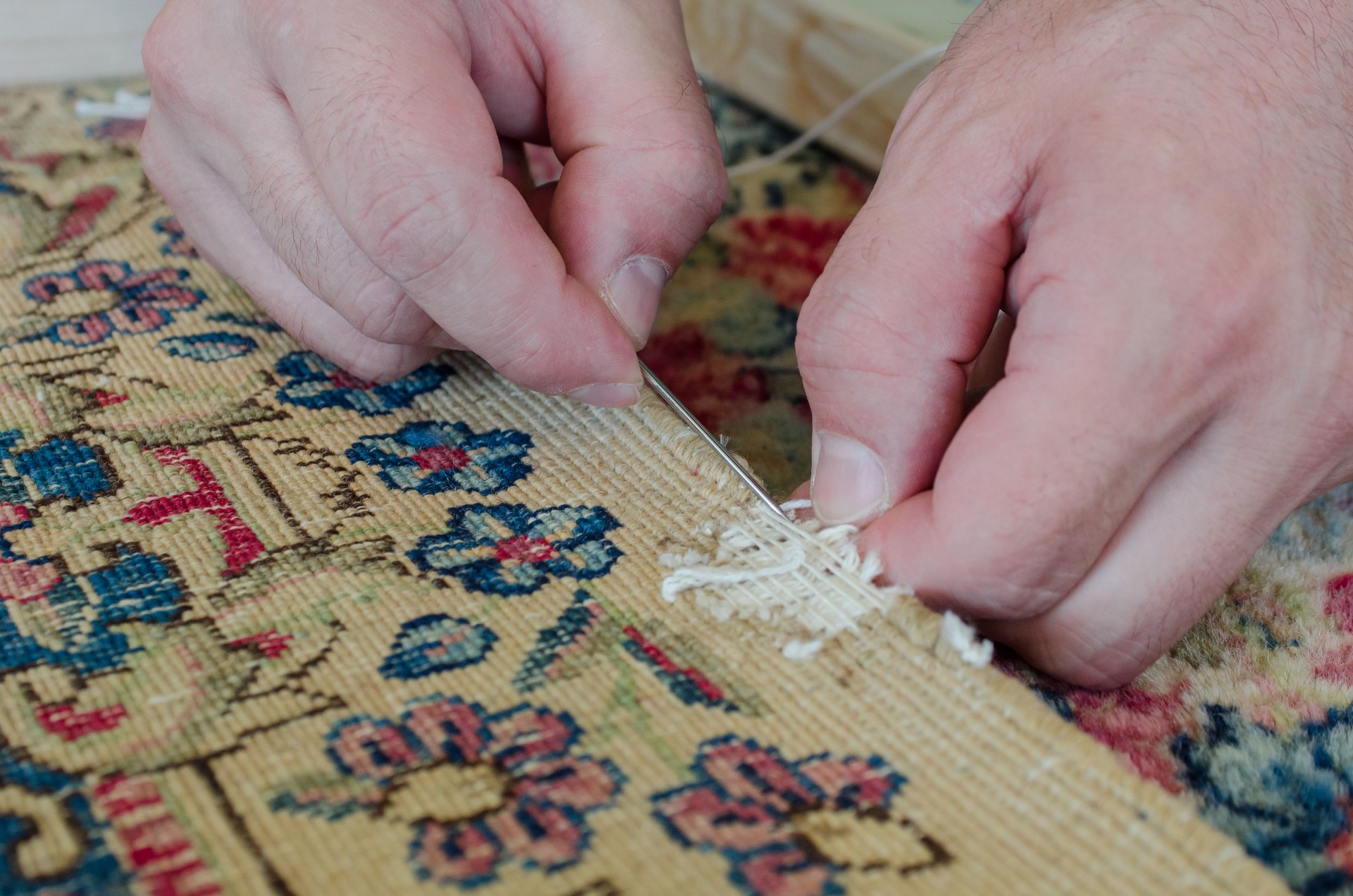 Rug repairing process